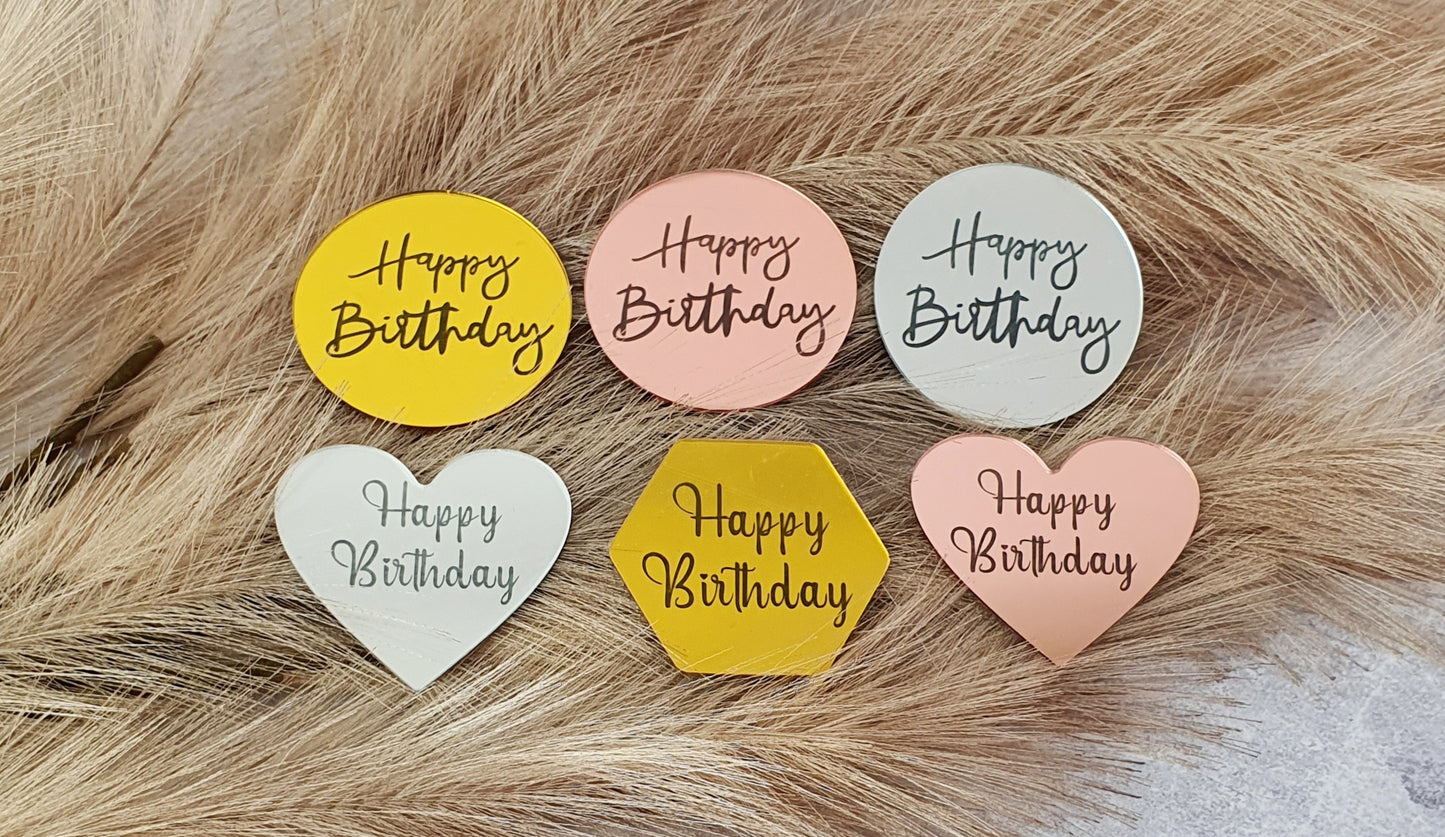 Arcylic Cupcake Toppers