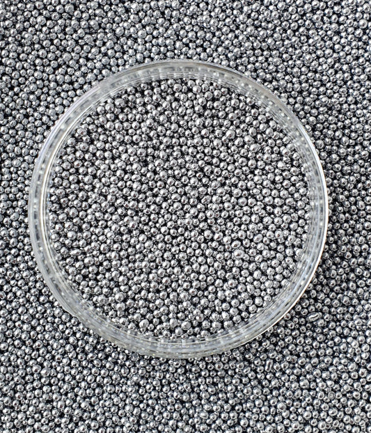 Silver 2mm Sugar Pearls