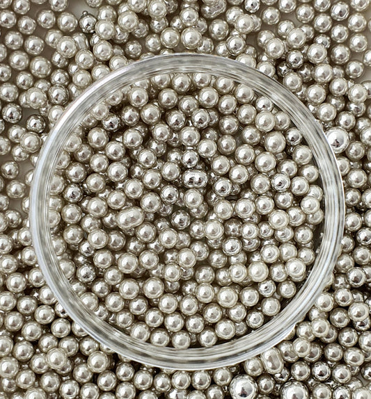 Silver 7mm Sugar Pearls