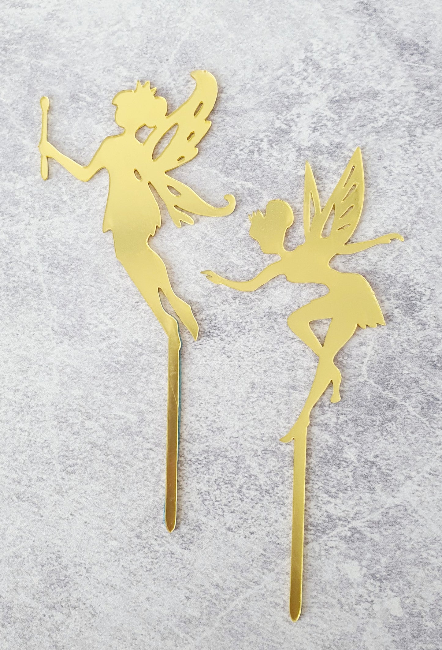 Arcylic Gold Fairy/Tinkerbell Toppers