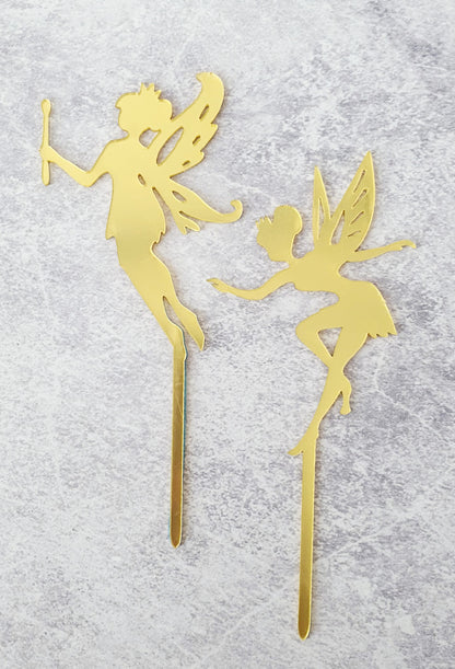 Arcylic Gold Fairy/Tinkerbell Toppers