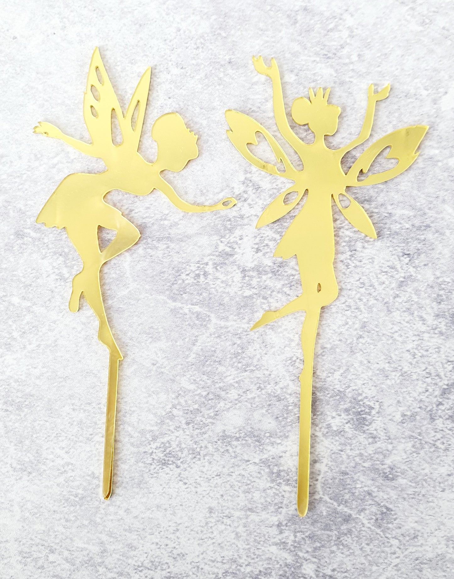 Arcylic Gold Fairy/Tinkerbell Toppers