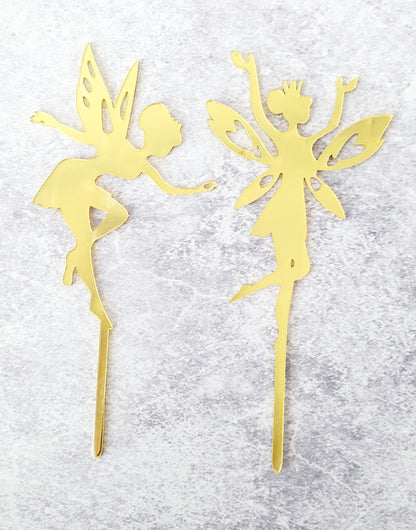 Arcylic Gold Fairy/Tinkerbell Toppers