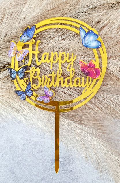 Happy Birthday Acrylic Toppers