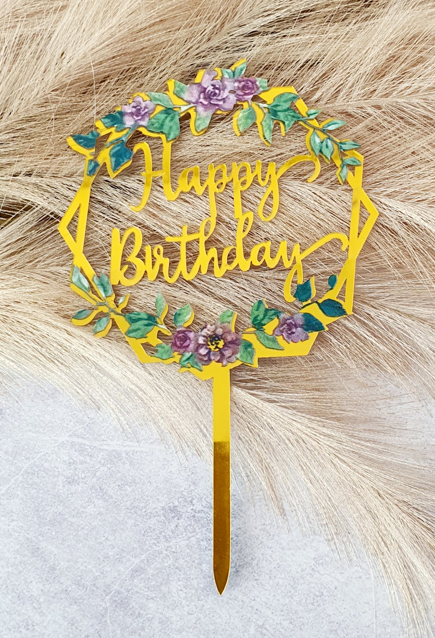 Happy Birthday Acrylic Toppers