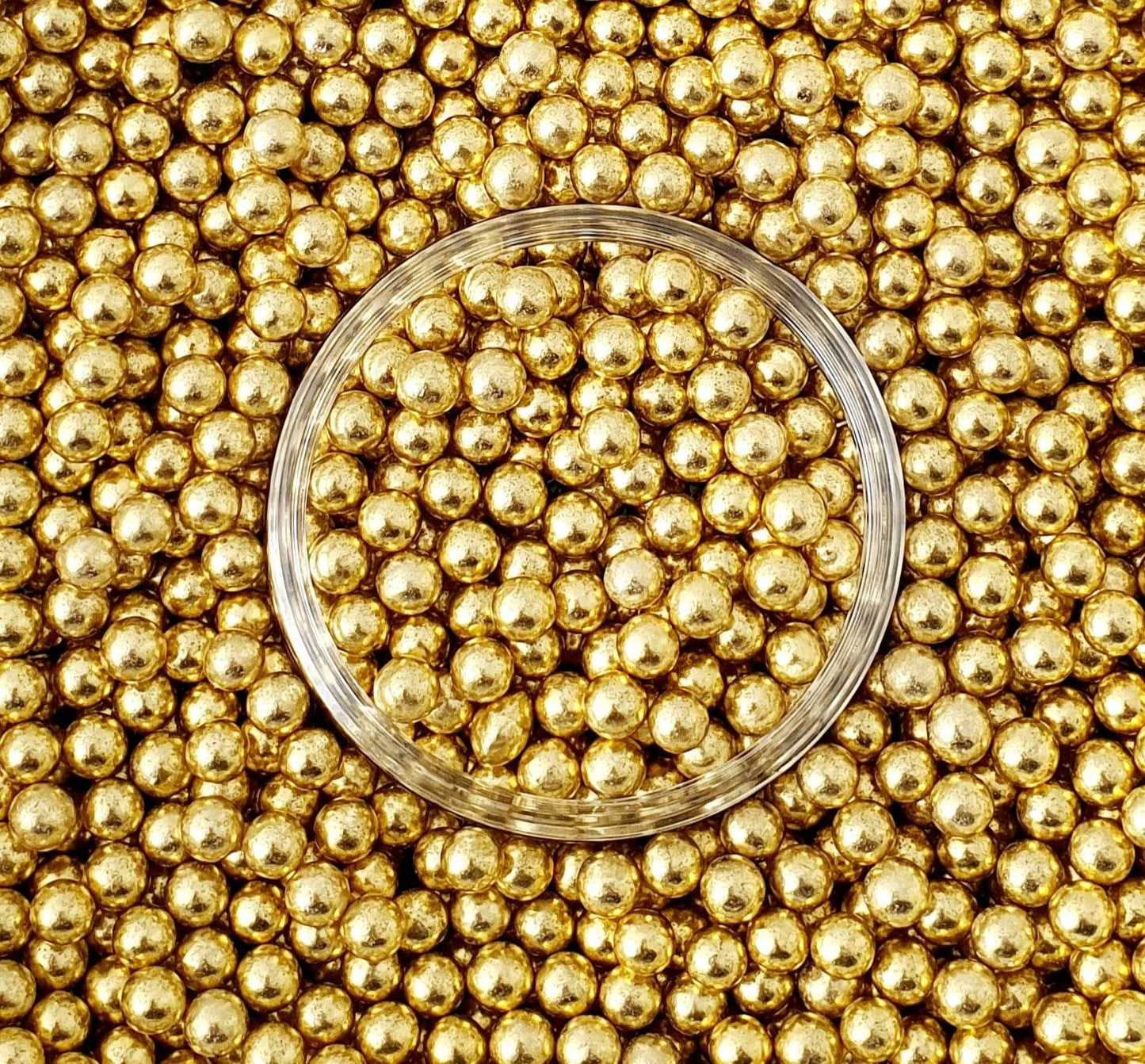 GOLD- High Shine Sugar Pearls 7mm