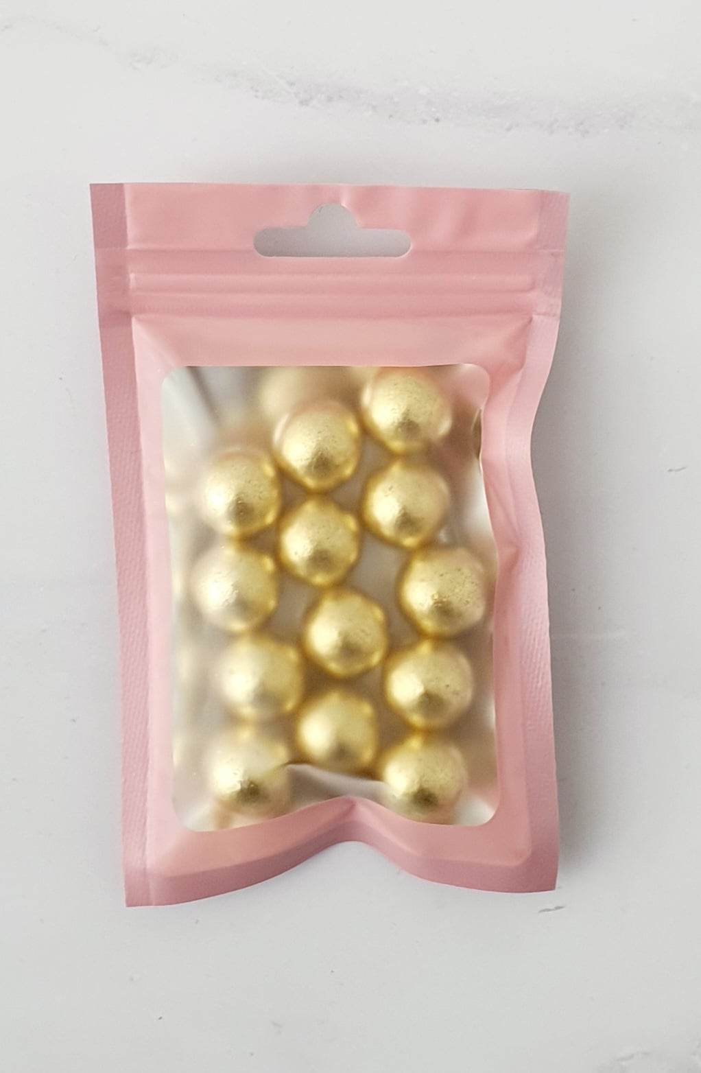 GOLD- High Shine Sugar Pearls 14mm