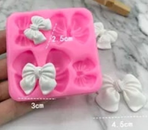 Bows x 4 Silicone Mold