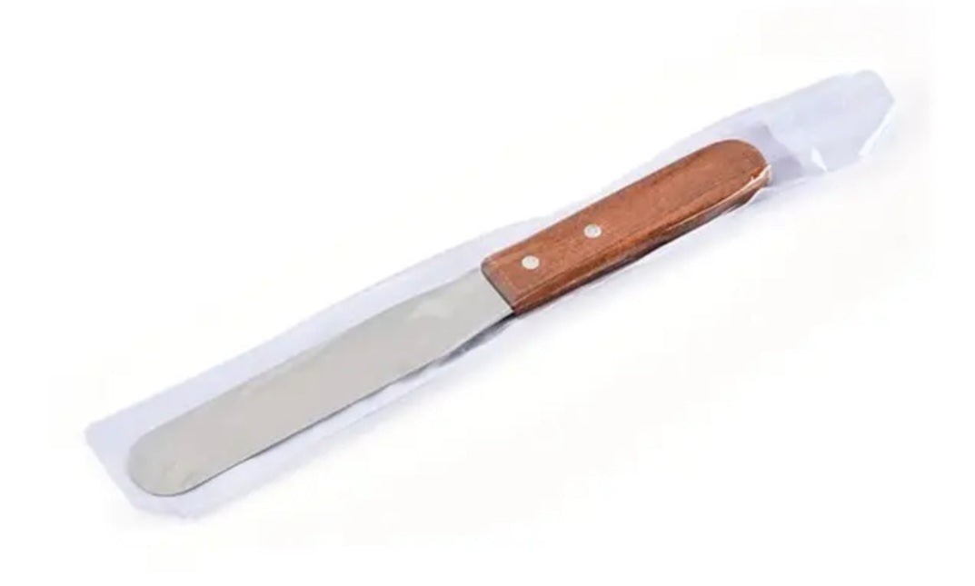 Offset & Flat Palette Knife w-Wooden Handle