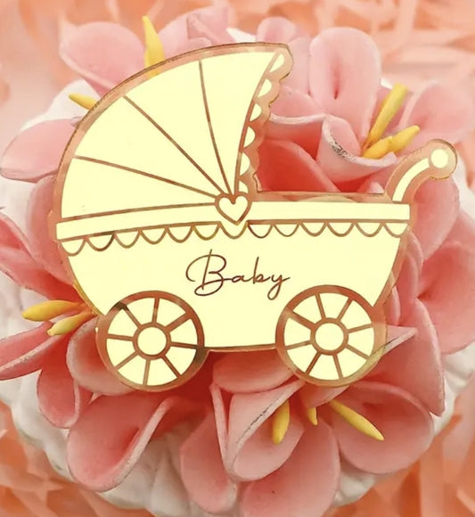 Baby Pram Acrylic Topper