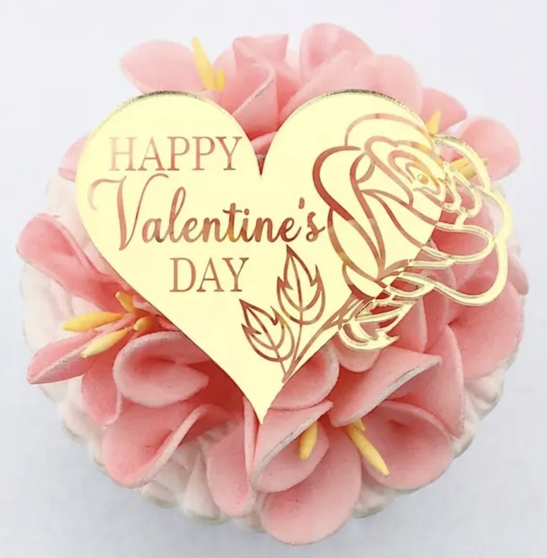 Happy Valentines Day Acrylic Topper