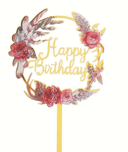 Happy Birthday Acrylic Toppers