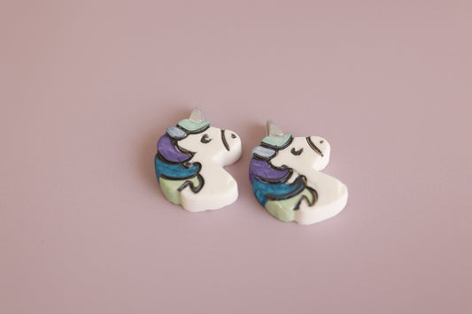 Tiny Unicorn heads set of 2