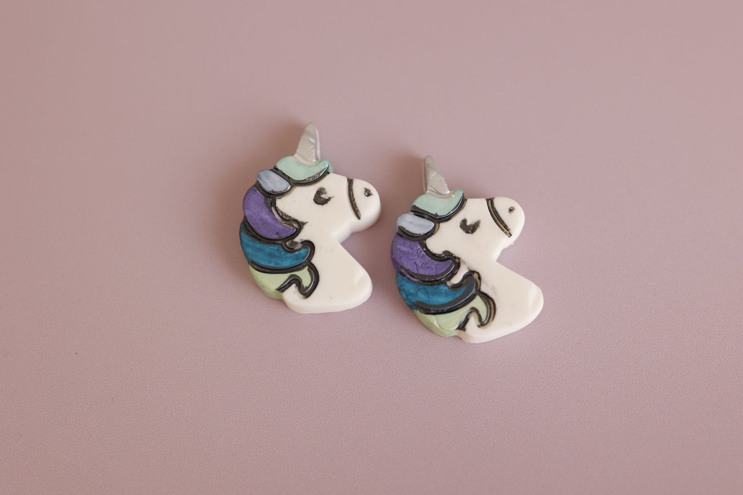 Tiny Unicorn heads set of 2